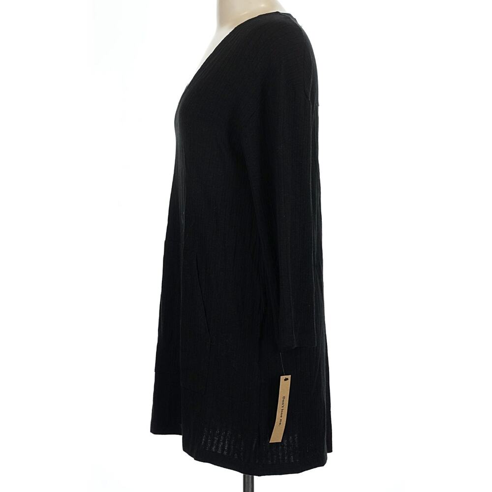 Reformation Black Knit V Neck Jaelyn Mini Dress Size L NWT Feminine Minimalist - Picture 5 of 7